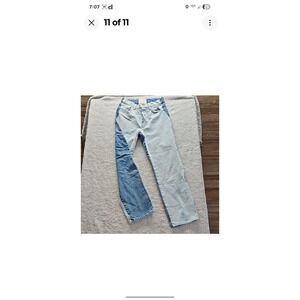 Revice Denim Two Tone Contrast‎ Straight Leg Jeans Light Medium Wash Size 26